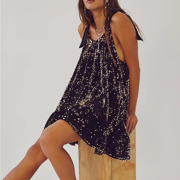 Free People Nova Sequin Minidress - Picture 1 of 9